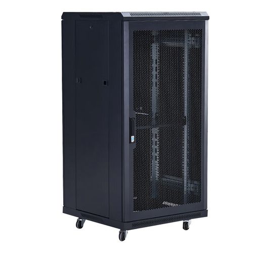 智多信 网络机柜监控机房机柜加厚宽600深800高1.2米22U 黑色 1 网络机柜 详细介绍